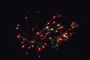 fireworks on black background