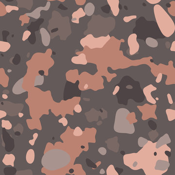 Camouflage seamless pattern for your design. Desert color camouflage, fabric. Grunge background. Vector Texture
