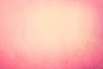 Pink gradient watercolor paint on old paper with grain smudge dirty texture abstract for