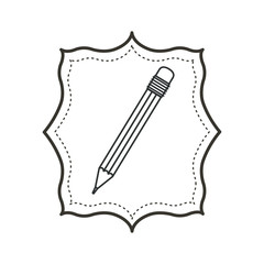 Isolated pencil of school concept design