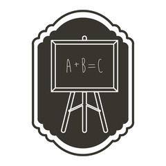 Isolated blackboard of school concept design