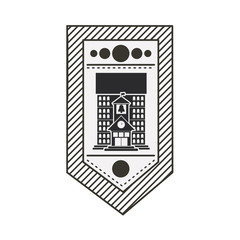 Isolated building of school concept design