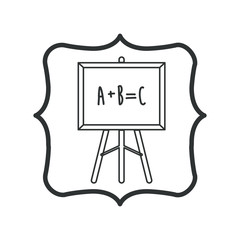 Isolated blackboard of school design