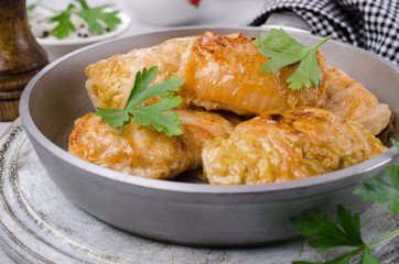 Fried stuffed cabbage