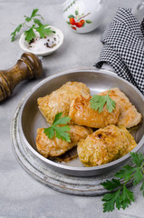 Fried stuffed cabbage