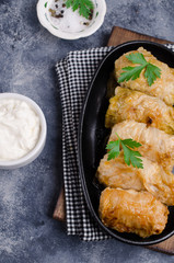 Fried stuffed cabbage