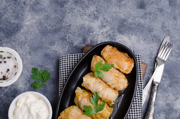 Fried stuffed cabbage