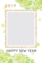 Obraz premium 2019窓 年賀状−03
