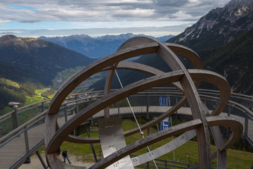 Fototapeta premium Blick ins Stubaital vom Elfer