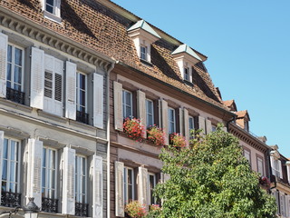 Fototapeta premium Wissembourg - Weißenburg – Weisseburch - im Elsass - mit mittelalterlichem Stadtkern 