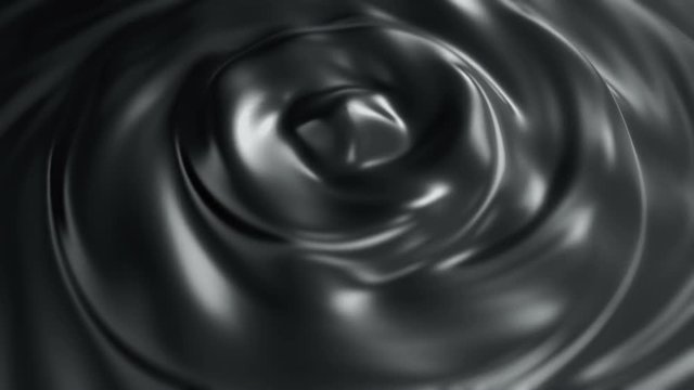 Animation Of Waves And Ripples In Black Oil. Rippled Surface Of Dark Liquid Water. Animation Of Ripple On Surface Of Black Paint. Animation Of Seamless Loop.