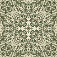 Vector damask pattern ornament. Elegant luxury texture for ceramic tiles, wallpapers, fabrics or texture backgrounds. Exquisite floral baroque element.