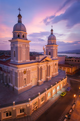 Obraz premium View of the cathedral of Nuestra Senora de la Asuncion, Santiago de Cuba, Cuba