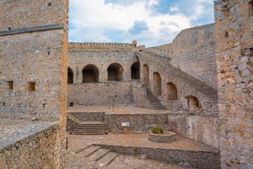 Venetian Palamidi castle in Nafplio city in Peloponnese, Greece