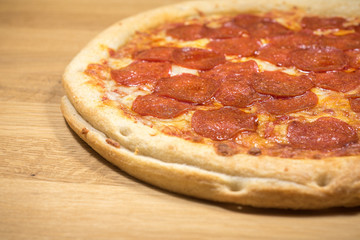 Pepperoni Pizza Up Close Studio Shot