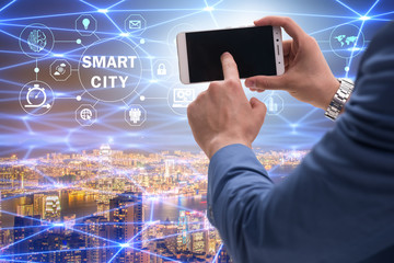 Smart city in innovation concept