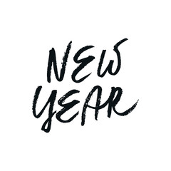 Christmas and New Year phrase. Handwritten modern lettering for cards, posters, t-shirts, etc.