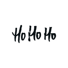 Hohoho - Christmas and New Year phrase. Handwritten modern lettering for cards, posters, t-shirts, etc.