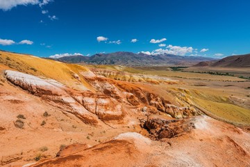 Landscape with red mountains