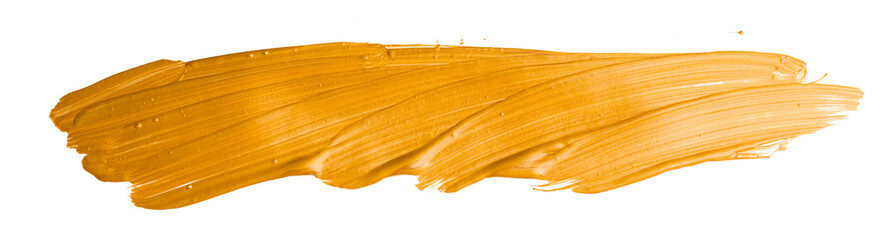 Golden christmas brush stroke paint over isolated background