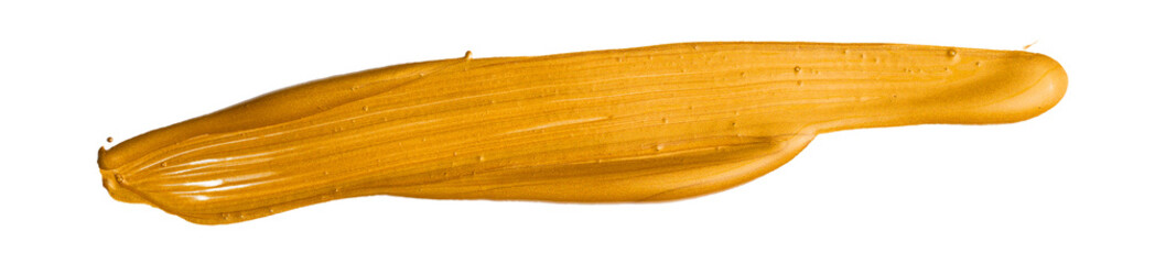 Golden christmas brush stroke paint over isolated background