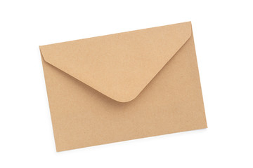 Briefumschlag auf weißem Hintergrund
