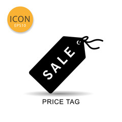 Price tag icon isolated flat style.