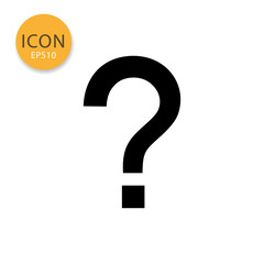 Question mark icon isolated flat style.