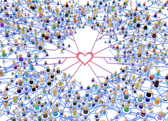 Cartoon Crowd Layered System, Heart Core
