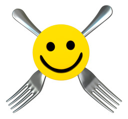Forks Crossed Smile Symbol