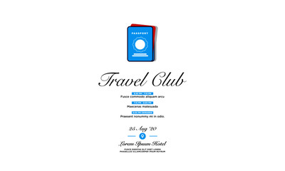 Travel Club Invitation Design with Where and When Details