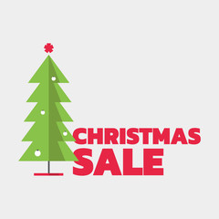 Obraz na płótnie Canvas Merry Christmas Sale Tag Discount Card Banner Modern Clean Design