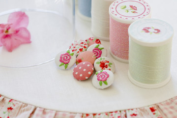 Decorative pastel spools