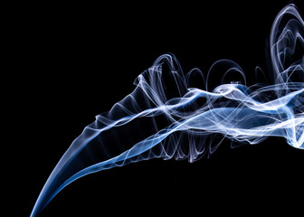 abstract smoke lines on black background