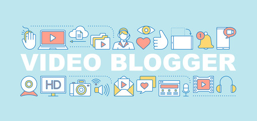 Video blogging word concepts banner