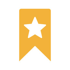 Bookmark with star glyph color icon
