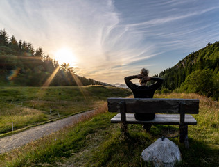 Girl on bench
