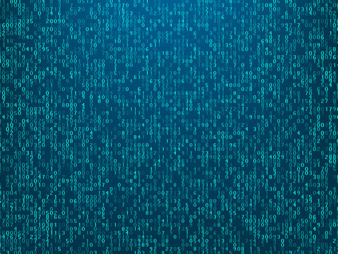 Abstract technology background with computer code. Programming, hacker, coding, bitcoin vector illustration