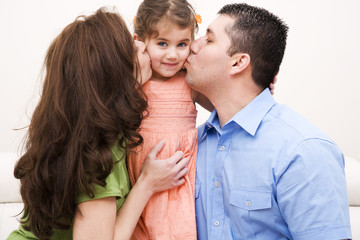 happy family at home