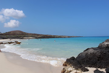 Travel to the a big Hawaii island beautiful beach