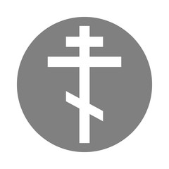 Fototapeta premium Orthodox religious cross. Eastern Orthodox Church. Vector icon.