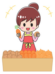 Women participating in all-you-can-eat vegetable packages