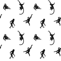 seamless monkeys pattern © mirrima