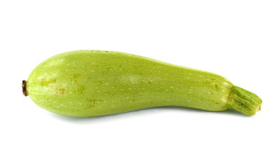 fresh green zucchini isolated on white background.