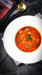 Spanish beef and tomato soup