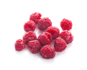 Raspberry fruit isolated over white background