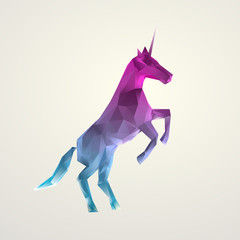 Poly Unicorn Vector 3D Rendering
