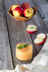glass of apple smoothie