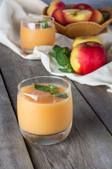 glasses of fruit smoothies