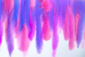 Water color painting abstract  on white paper isolated background.